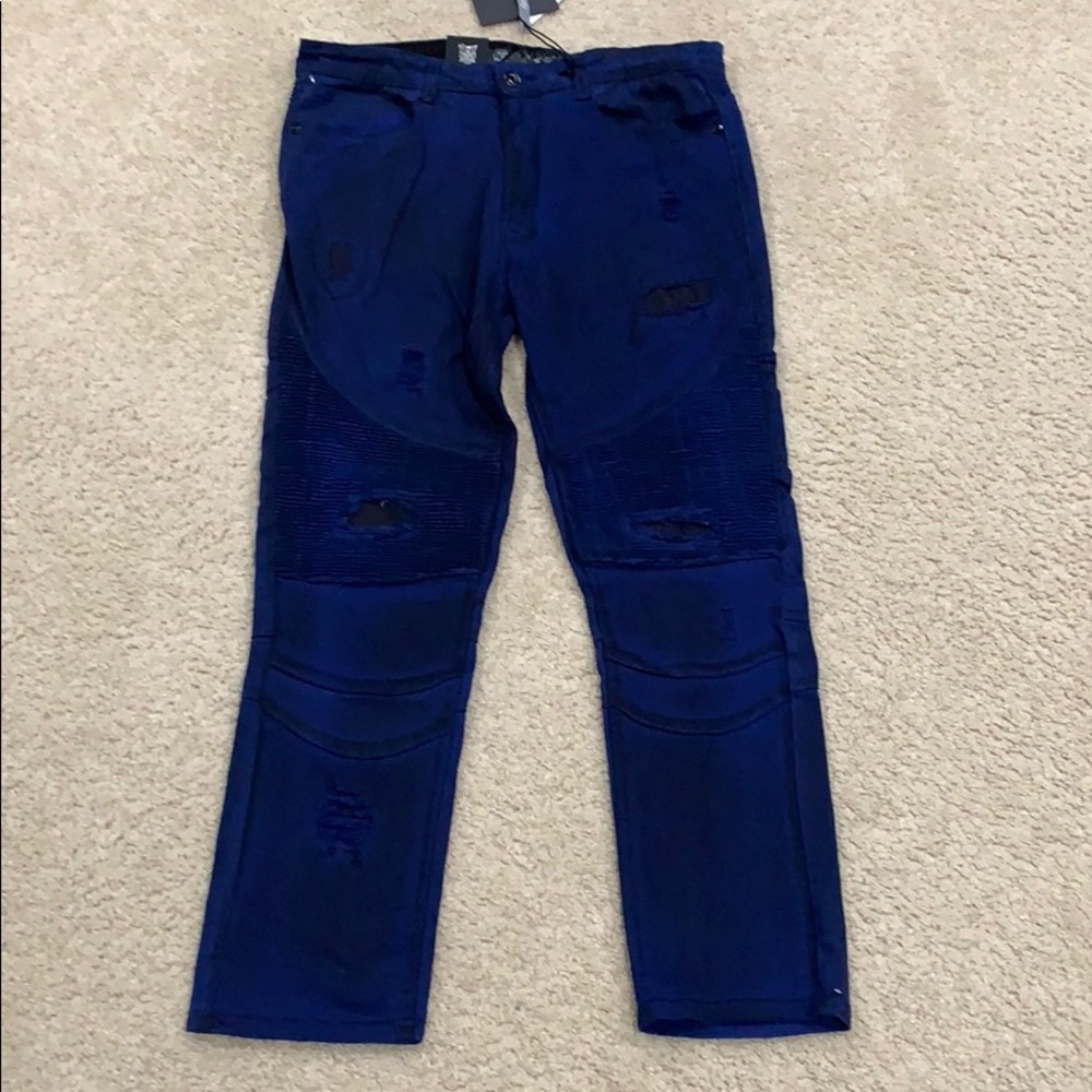 😎🤘Destructed Moto style denim pants